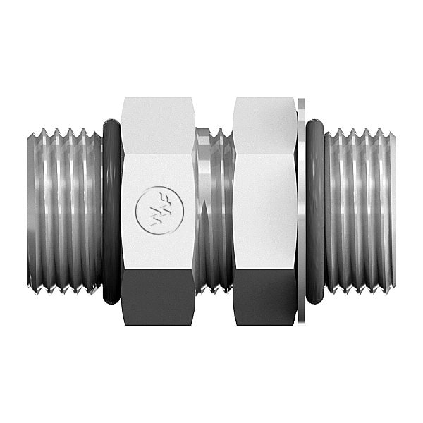World Wide Fittings Male O-Ring Boss to Male O-Ring Boss Adjustable Straight Union 5314X04X04 - main